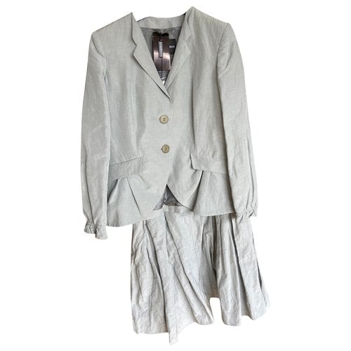 Pre-owned Emporio Armani Silk Suit Jacket In Khaki