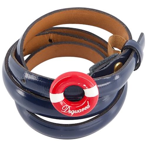 Pre-owned Dsquared2 Leather Belt In Navy