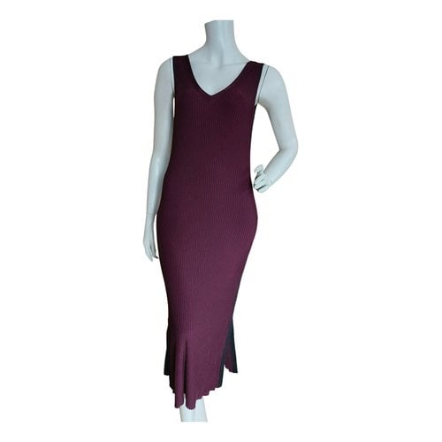 Pre-owned Hush Mid-length Dress In Burgundy