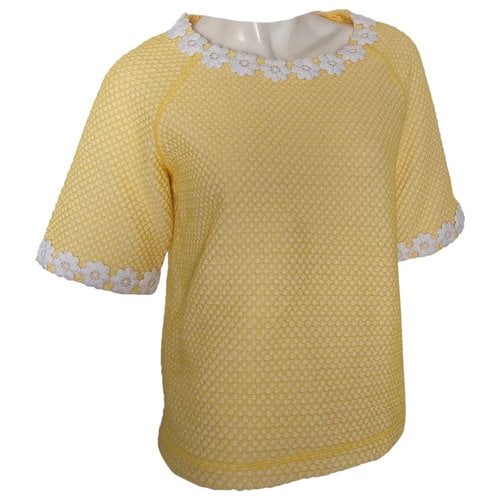 Pre-owned Moschino Blouse In Yellow