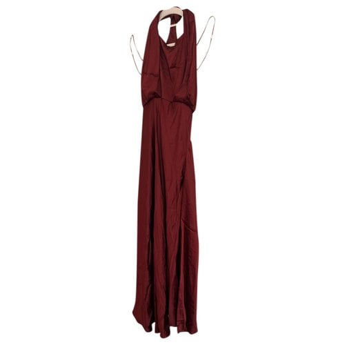 Pre-owned Reiss Silk Mid-length Dress In Red