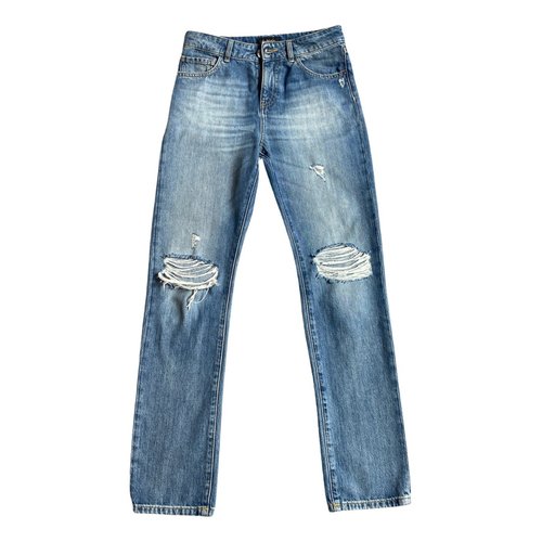 Pre-owned Pinko Straight Jeans In Blue