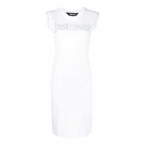 Pre-owned Just Cavalli Mini Dress In White