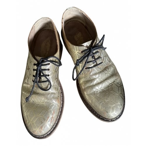 Pre-owned Marsèll Leather Lace Ups In Gold
