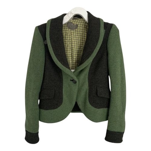 Pre-owned Etro Wool Blazer In Green