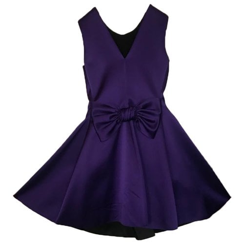 Pre-owned Emporio Armani Silk Mid-length Dress In Purple