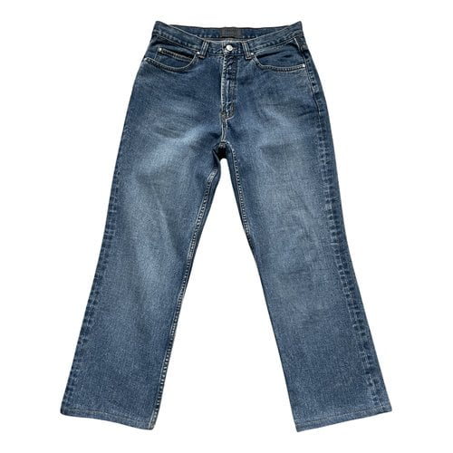Pre-owned Versace Straight Jeans In Blue