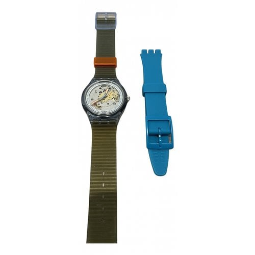Pre-owned Swatch Watch In Blue