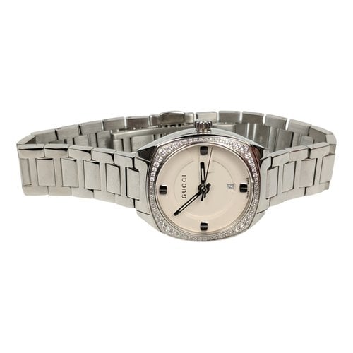 Pre-owned Gucci Diamantissima Watch In Silver