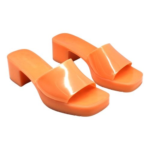 Pre-owned Steve Madden Leather Sandal In Orange