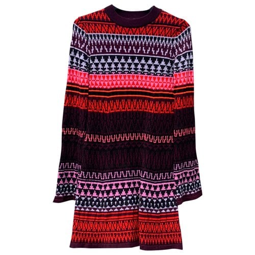 Pre-owned Mcq By Alexander Mcqueen Wool Mini Dress In Multicolour