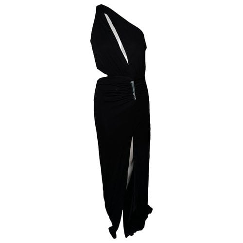 Pre-owned Halston Maxi Dress In Black