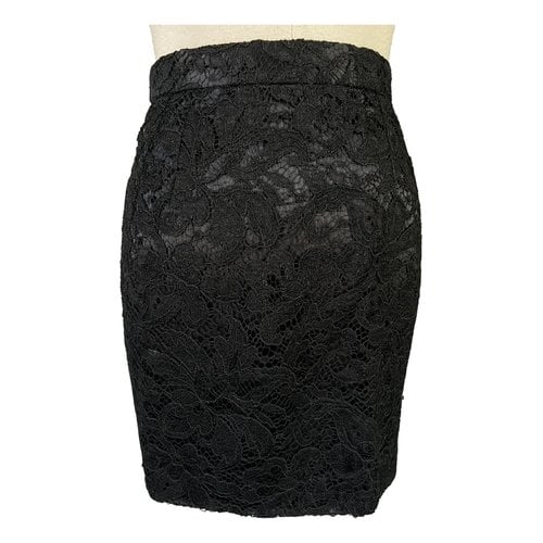 Pre-owned Dolce & Gabbana Silk Mini Skirt In Black