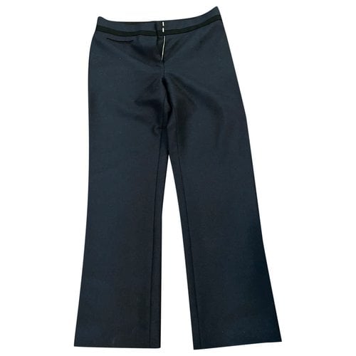 Pre-owned Louis Vuitton Wool Straight Pants In Blue