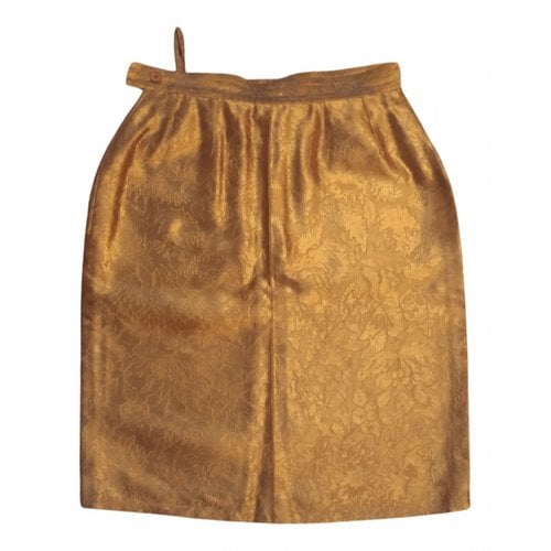 Pre-owned Saint Laurent Mid-length Skirt In Gold