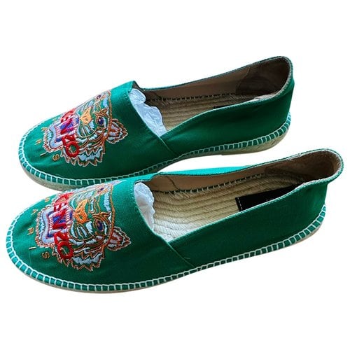 Pre-owned Kenzo Tiger Cloth Espadrilles In Green