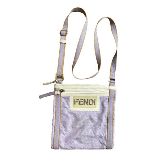 Pre-owned Fendi Cloth Crossbody Bag In Purple