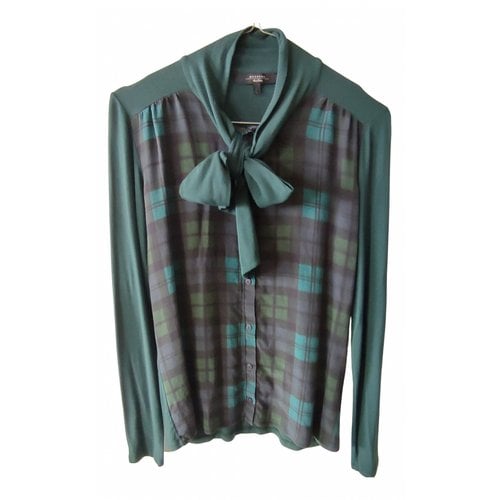 Pre-owned Max Mara Silk Blouse In Green