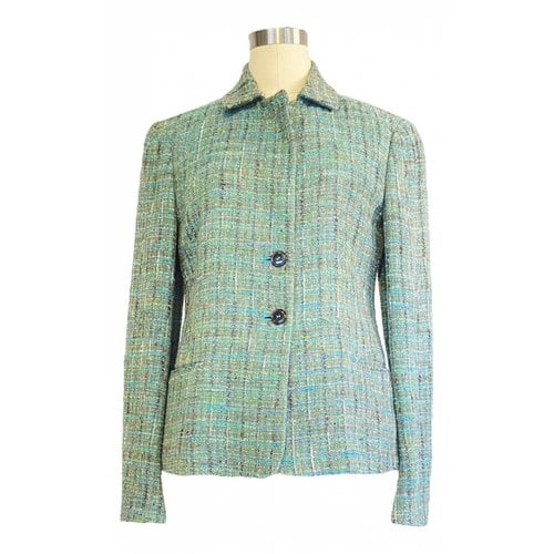 Pre-owned Agnona Wool Jacket In Turquoise