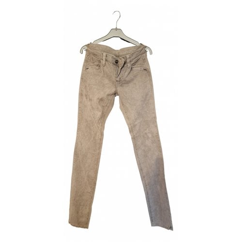 Pre-owned Replay Straight Pants In Camel