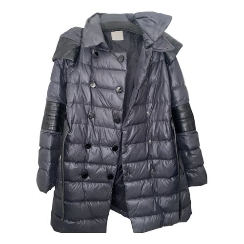 Pre-owned Pinko Leather Puffer In Black