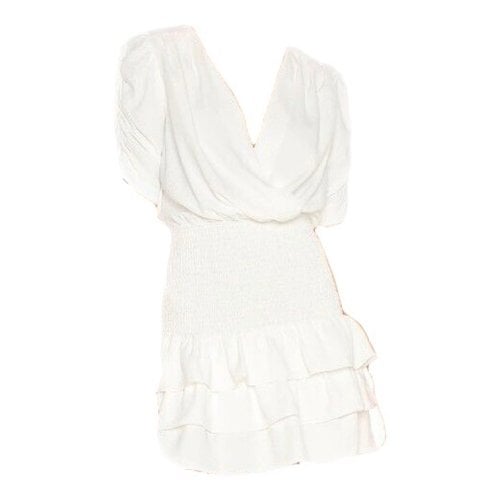 Pre-owned Amanda Uprichard Silk Mini Dress In White