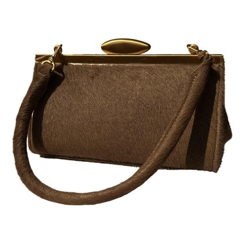 Pre-owned Reike Nen Leather Mini Bag In Brown