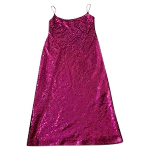 Pre-owned Galvan Mid-length Dress In Pink