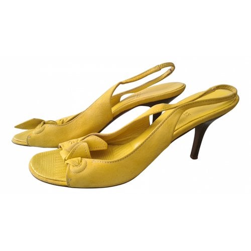 Pre-owned Bally Leather Sandals In Yellow