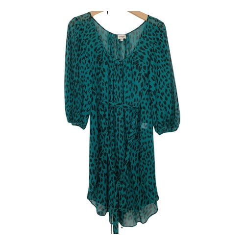 Pre-owned Temperley London Silk Mid-length Dress In Turquoise