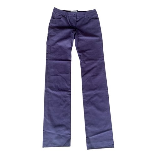 Pre-owned Chloé Straight Pants In Purple