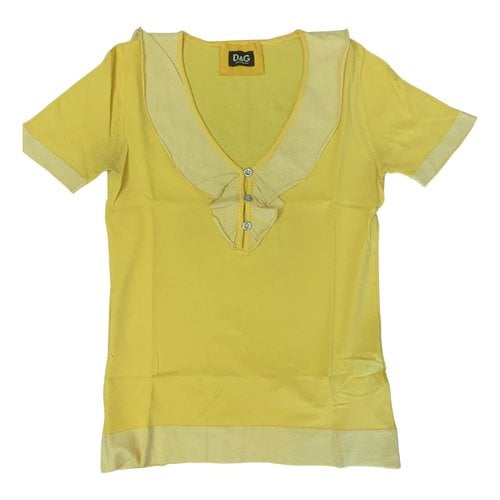 Pre-owned D&g T-shirt In Yellow