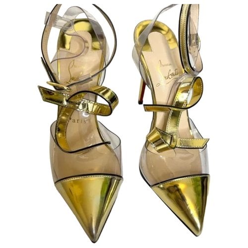 Pre-owned Christian Louboutin Heels In Gold