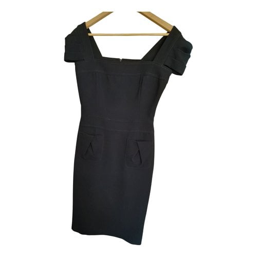 Pre-owned Claude Montana Mid-length Dress In Black