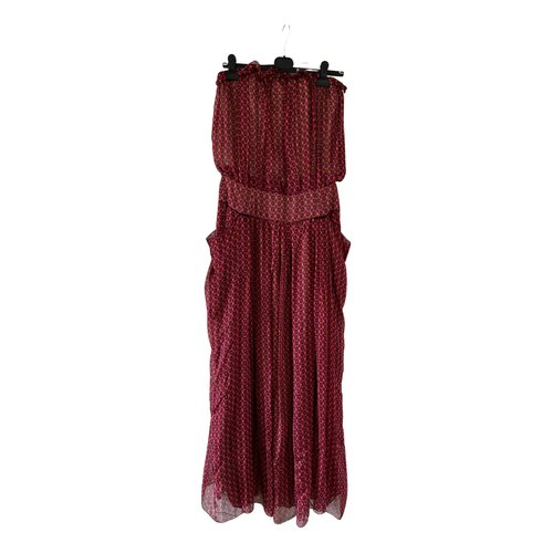 Pre-owned Marc Jacobs Silk Maxi Dress In Burgundy