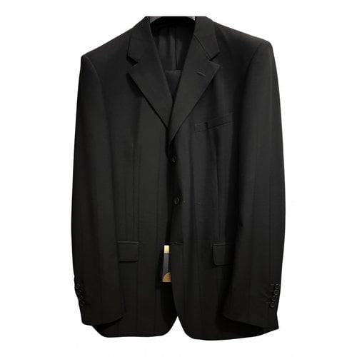 Pre-owned Versace Wool Suit In Black
