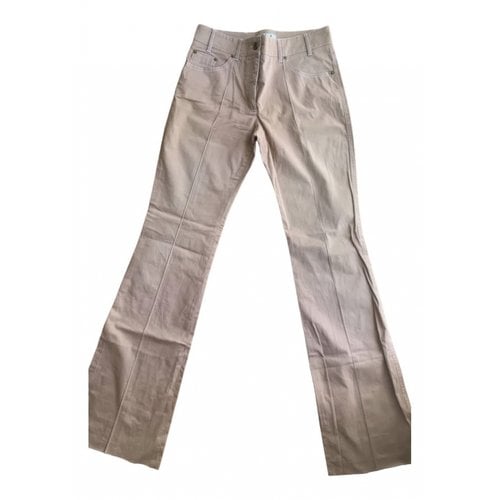 Pre-owned Chloé Straight Pants In Beige