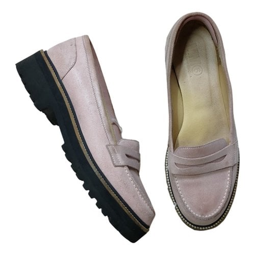 Pre-owned Maison Margiela Flats In Pink
