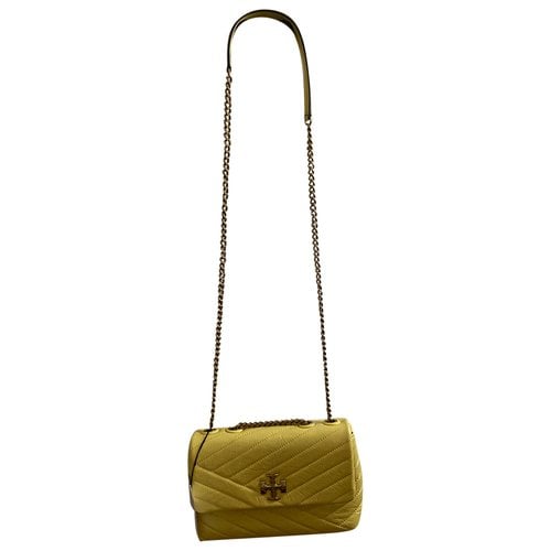 Pre-owned Tory Burch Patent Leather Handbag In Yellow