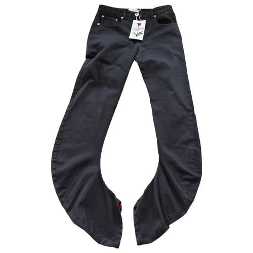 Pre-owned Vaquera Trousers In Black