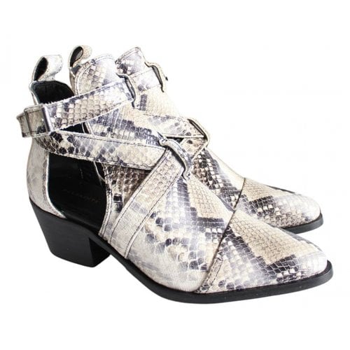 Pre-owned Allsaints Leather Ankle Boots In Multicolour