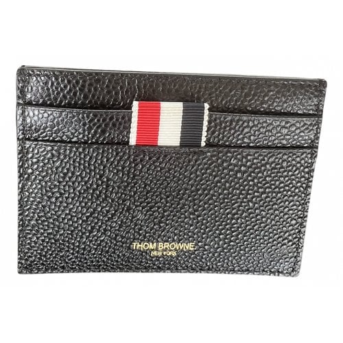 Pre-owned Thom Browne Leather Small Bag In Black