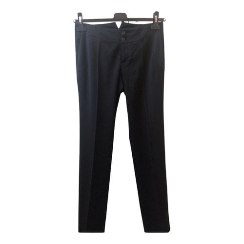 Pre-owned Gucci Wool Trousers In Black