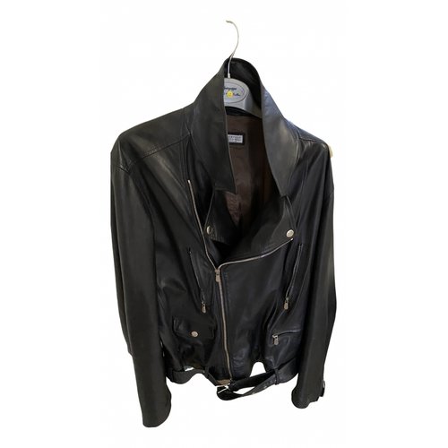 Pre-owned Brunello Cucinelli Leather Jacket In Black