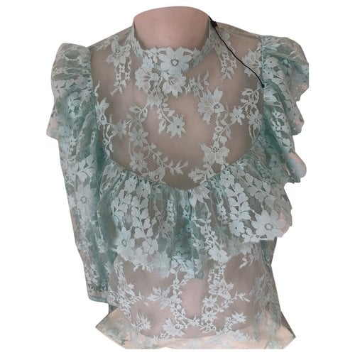 Pre-owned Claudie Pierlot Lace Blouse In Green