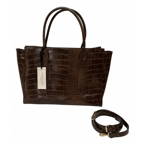 Pre-owned Romeo Gigli Vegan Leather Handbag In Brown