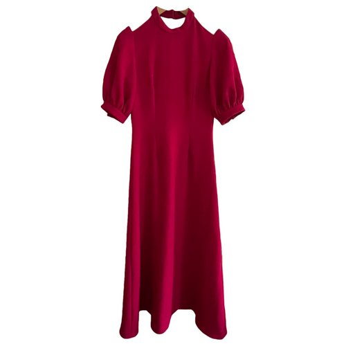 Pre-owned Emilia Wickstead Silk Mid-length Dress In Red