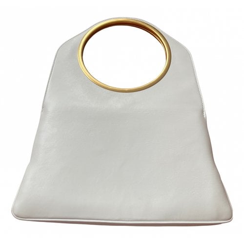 Pre-owned By Far Leather Handbag In White
