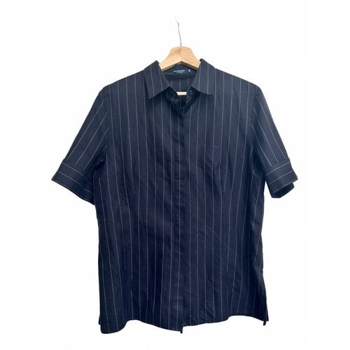 Pre-owned Burberry Wool Shirt In Navy