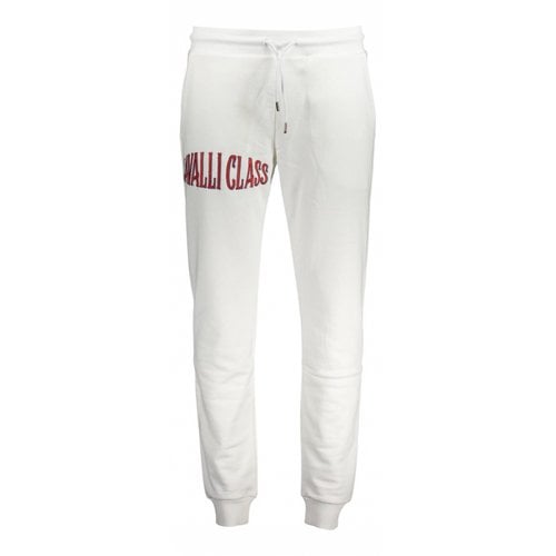 Pre-owned Class Cavalli Trousers In White